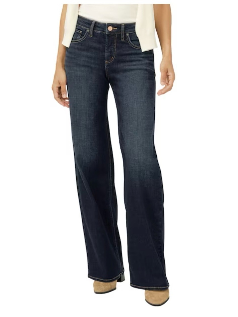 Silver Women's Suki Wide Leg Jeans Dark Indigo - 27 / 31